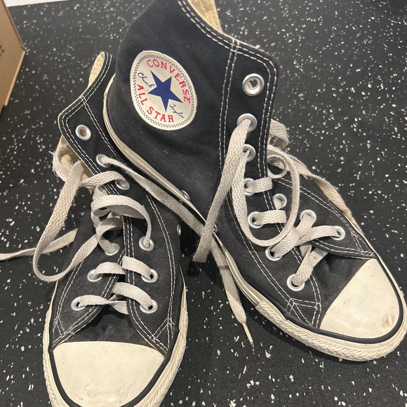 Black All Star Converse High Top Sneakers - Picture 1 of 2